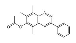 Acetic acid 5,7,8-trimethyl-3-phenyl-cinnolin-6-yl ester结构式