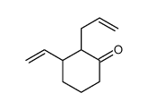 3-ethenyl-2-prop-2-enylcyclohexan-1-one结构式