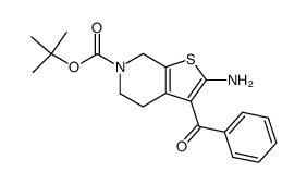 2-amino-3-benzoyl-4,7-dihydro-5H-thieno[2,3-c]pyridine-6-carboxylic acid tert-butyl ester结构式