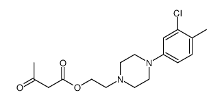 2-<4-(3-chloro-4-methylphenyl)-1-piperazinyl>ethyl acetoacetate Structure