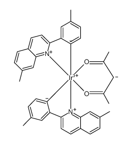 Iridium, bis[4-methyl-2-(7-methyl-2-quinolinyl-κN)phenyl-κC](2,4-pentanedionato-κO2,κO4) picture