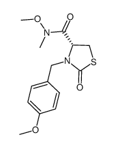 (R)-N-methoxy-3-(4-methoxybenzyl)-N-methyl-2-oxothiazolidine-4-carboxamide Structure