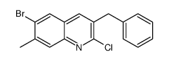 3-benzyl-6-bromo-2-chloro-7-methylquinoline结构式