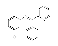 3-[[phenyl(pyridin-2-yl)methylidene]amino]phenol Structure