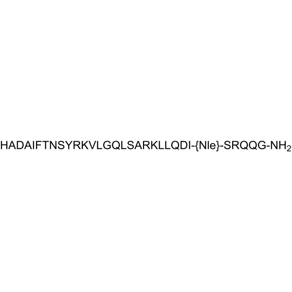 [His1,Nle27] GHRF (1-32), amide, human structure