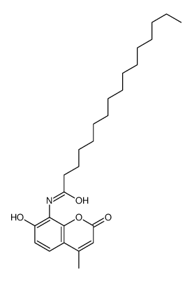 N-(7-hydroxy-4-methyl-2-oxochromen-8-yl)hexadecanamide结构式