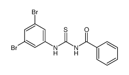 1-benzoyl-3-(3,5-dibromophenyl)thiourea Structure