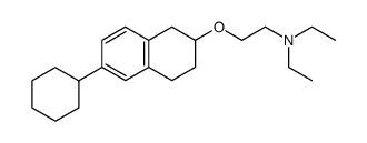 [2-(6-Cyclohexyl-1,2,3,4-tetrahydro-naphthalen-2-yloxy)-ethyl]-diethyl-amine结构式