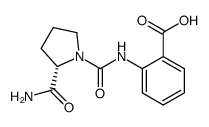 1-N-(2-carboxyphenyl)-carbamoyl-L-prolinamide Structure