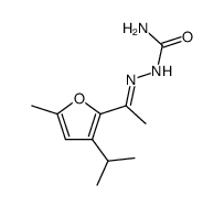 2-Acetyl-3-isopropyl-5-methyl-furan-semicarbazon Structure