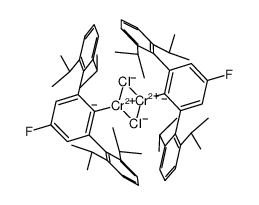 [(C6H2-2,6-(C6H3-2,6-(i-Pr)2)2-4-F)Cr(μ-Cl)]2 Structure