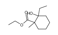 2-ethyl-2-hydroxy-1-methyl-cyclohexanecarboxylic acid ethyl ester结构式