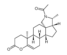 rac-22-acetyl-(8α)-4-oxa-23-nor-con-5-en-3-one Structure