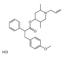 (2,5-dimethyl-1-prop-2-enylpiperidin-4-yl) 3-(4-methoxyphenyl)-2-phenylpropanoate,hydrochloride结构式