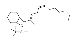 tert-butyl-dimethyl-[(1S,2R)-2-[(2E,5E)-2-methyldodeca-2,5-dienyl]cyclohexyl]oxysilane结构式