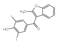 3-(3,5-DIIODO-4-HYDROXYBENZOYL)-2-METHYL-BENZOFURAN结构式