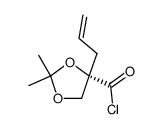 1,3-Dioxolane-4-carbonyl chloride, 2,2-dimethyl-4-(2-propenyl)-, (S)- (9CI) Structure