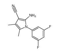 2-Amino-1-(3,5-difluorophenyl)-4,5-dimethyl-1H-pyrrole-3-carbonit rile Structure