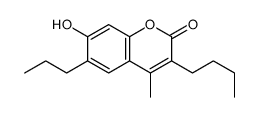 3-butyl-7-hydroxy-4-methyl-6-propylchromen-2-one结构式