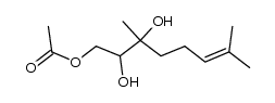 2,3-dihydroxy-3,7-dimethyloct-6-en-1-yl acetate结构式