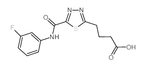 4-(5-{[(3-Fluorophenyl)amino]carbonyl}-1,3,4-thiadiazol-2-yl)butanoic acid Structure