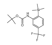 (5-Trifluoromethyl-2-trimethylsilanyl-phenyl)-carbamic acid tert-butyl ester结构式