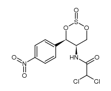 dichloroacetic acid-[(5R)-4c-(4-nitro-phenyl)-2ξ-oxo-2λ4-[1,3,2]dioxathian-5r-ylamide]结构式