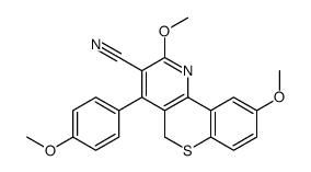 2,9-dimethoxy-4-(4-methoxyphenyl)-5H-thiochromeno[4,3-b]pyridine-3-carbonitrile结构式