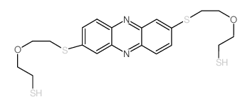 2-(2-((7-((2-(2-mercaptoethoxy)ethyl)thio)phenazin-2-yl)thio)ethoxy)ethyl hydrosulfide (en)Ethanethiol, 2,2'-[2,7-phenazinediylbis(thio-2,1-ethanediyloxy)]bis- (en)结构式