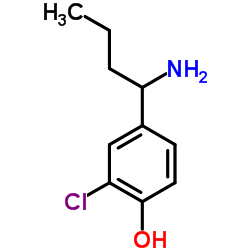 4-(1-Aminobutyl)-2-chlorophenol结构式