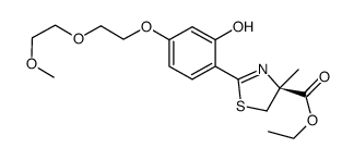 ethyl (S)-4,5-dihydro-2-(2-hydroxy-4-(3,6-dioxaheptyloxy)phenyl)-4-methyl-4-thiazolecarboxylate Structure