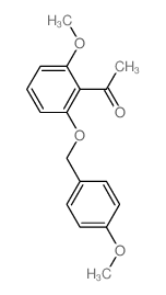 2-甲氧基-6-(4-甲氧基苄基氧基)苯乙酮结构式