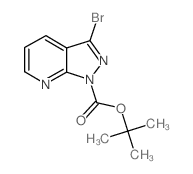 3-溴-1H-吡唑并[3,4-b]吡啶-1-羧酸叔丁酯结构式