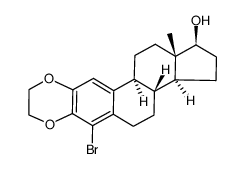 4-bromo-5',6'-dihydroestra-1,3,5(10)-trieno(2,3-b)-1',4'-dioxin-17β-ol Structure