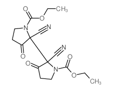 [2,2'-Bipyrrolidine]-1,1'-dicarboxylicacid, 2,2'-dicyano-3,3'-dioxo-, 1,1'-diethyl ester Structure