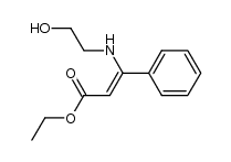 N-(hydroxy-2' ethyl) amino-3 phenyl-3 propenoate d'ethyle结构式