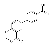 4-(4-fluoro-3-methoxycarbonylphenyl)-3-methylbenzoic acid Structure