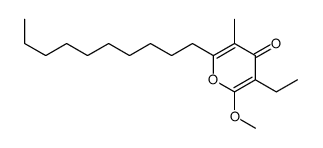 2-decyl-5-ethyl-6-methoxy-3-methylpyran-4-one结构式