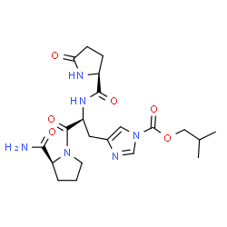 5-Oxo-L-Pro-1-[(2-methylpropoxy)carbonyl]-L-His-L-Pro-NH2 Structure