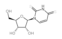 1-[(2R,3R,4S,5R)-3,4-dihydroxy-5-(hydroxymethyl)oxolan-2-yl]pyrimidine-2,4-dithione structure