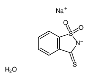 1,1-dioxo-1λ6-benz[d]isothiazole-3-thione, compound of sodium-salt with sodium hydroxide结构式