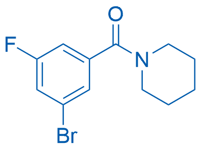 (3-Bromo-5-fluorophenyl)(piperidin-1-yl)methanone structure