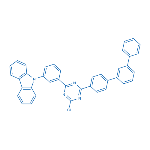 9-(3-(4-([1,1':3',1''-三联苯]-4-基)-6-氯-1,3,5-三嗪-2-基)苯基)-9H-咔唑结构式