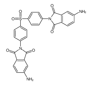 5-amino-2-[4-[4-(5-amino-1,3-dioxoisoindol-2-yl)phenyl]sulfonylphenyl]isoindole-1,3-dione结构式