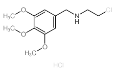 Benzenemethanamine,N-(2-chloroethyl)-3,4,5-trimethoxy-, hydrochloride (1:1) Structure