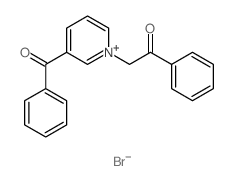 Pyridinium,3-benzoyl-1-(2-oxo-2-phenylethyl)-, bromide (1:1) Structure