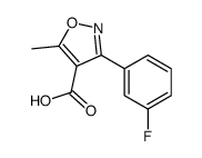 3-(3-fluorophenyl)-5-methylisoxazole-4-carboxylic acid structure