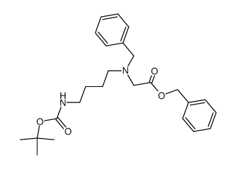 benzyl N-benzyl-N-(4-((tert-butoxycarbonyl)amino)butyl)glycinate Structure