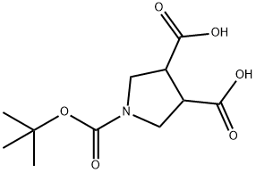 顺-1-(叔丁氧羰基)吡咯烷-3,4-二羧酸图片