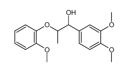 3,4-Dimethoxy-α-<(2-methoxyphenoxy)methyl>benzenemethanol Structure